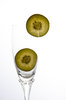 kiwi in glass