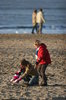 playing on the beach