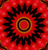 radiating red and black