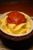 Tagliatelle with tomato sauce