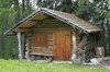 Alpine log cabin