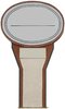 2 panel oval on column, illumi