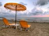 Sunbeds in the morning - HDR