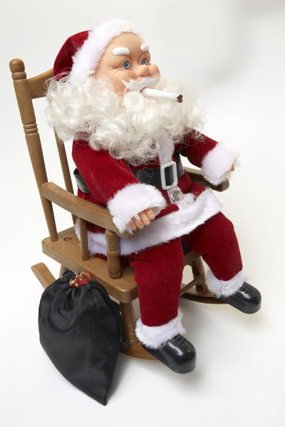 Take five Santa: Santa is taking a well earned break, just chillin!