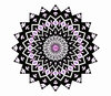 pink and black pointed