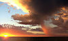 storm clouds at sunset