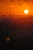 winter sunset over series of h
