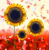 Trio of Sunflowers