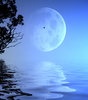 Giant Moon Over Water