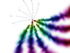 Rainbow feathers illustration