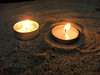 candles in the sand