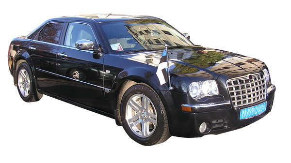 Embassy car: A car from the embassy.