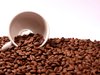 Coffee beans and an espresso c