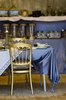 Gold and blue table setting