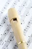 Recorder on sheetmusic