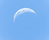 Crescent Moon on Blue