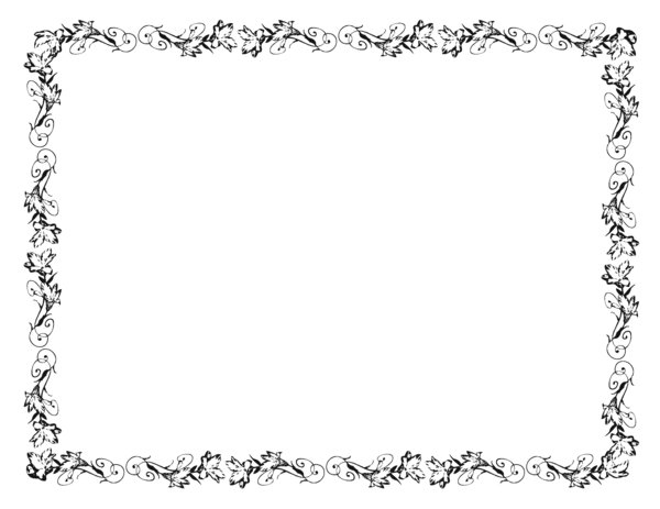 Black and White Fancy Border Designs