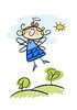 Cute little cartoon angel
