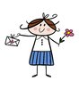 Cute little girl with letter a