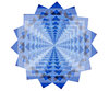 blue & brown star rays mandala