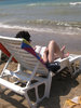 reading and sunbathing