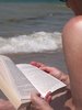 reading and sunbathing