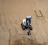 playing in the sand