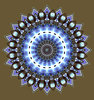 blue light glow mandala