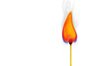 Match and flame illustration