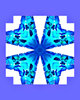 blue alien four-leaf flower