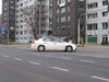 A car in the center