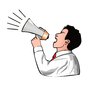 Man with a megaphone