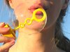 blowing bubbles