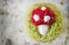 Felted mushroom ornament