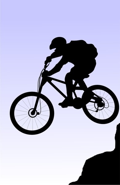 mountain bike clip art silhouette - photo #50