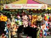 happy christmas shopping booth