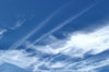 clouds streaking across the sk