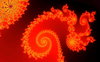 Mandelbrot Spiral Red Black