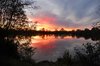 Gravel pit sunset