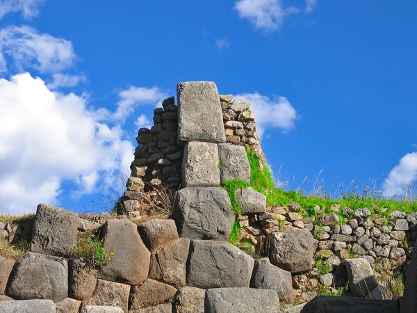 Inca Ruins: Inca Ruins from Saqsaywaman, Peru (near the town of Cusco)