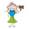 Girl with flowers