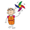 Girl with pinwheel