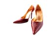 Brown high heel shoes