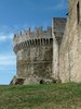 medieval tower and stone walls