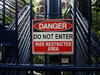 DANGER: Restricted sign