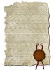 Parchment paper with stamp