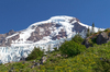 Snowy summer mountain