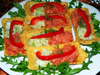 Marinated smoked salmon and ha