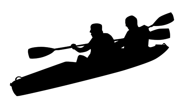 kayak clipart black and white - photo #42