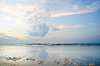 Reflected low tide water